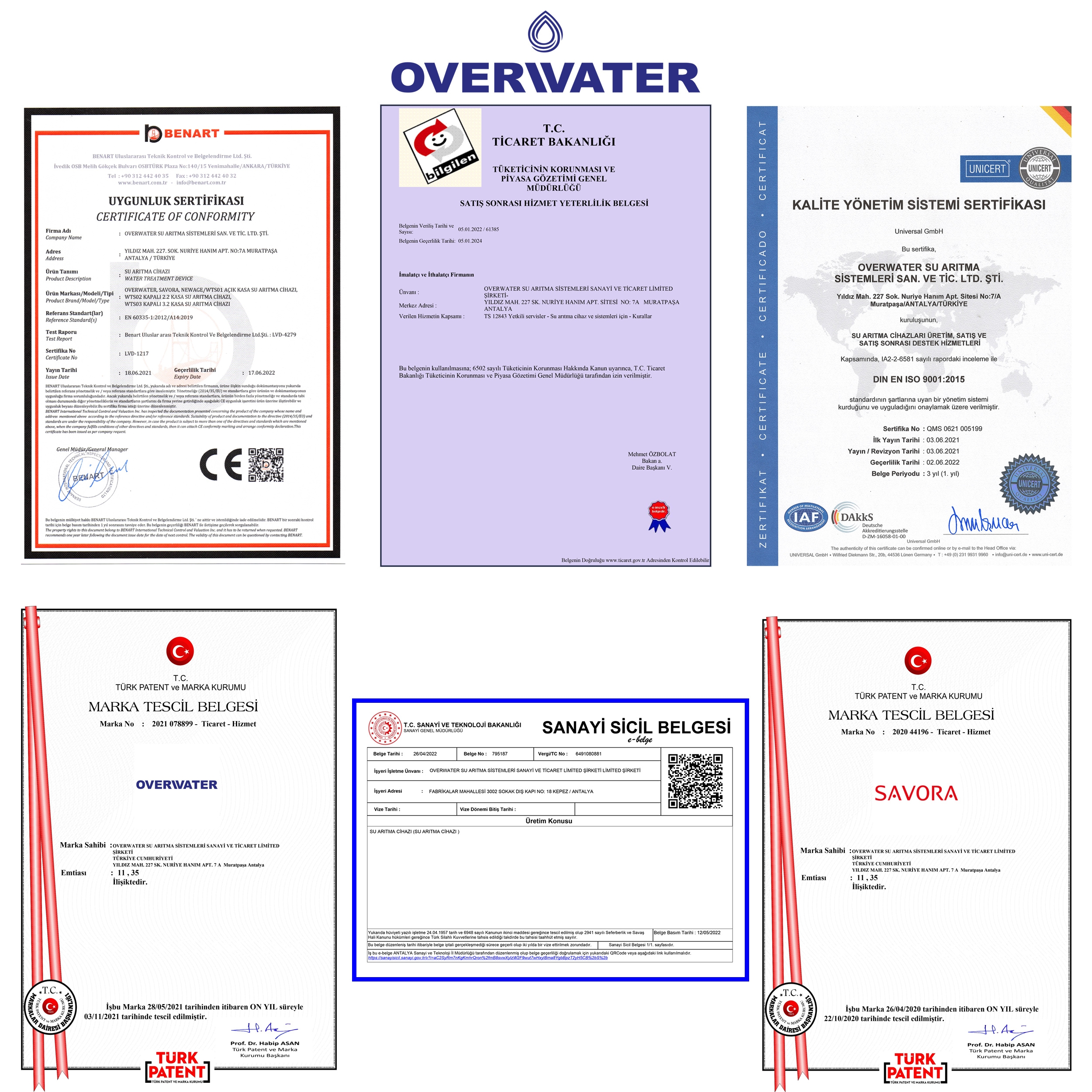 OverWater Açık Kasa Su Arıtma Cihazı 4 ’lü Filtresi Seti  Aşamalı ( Membransız Set ) FKN4