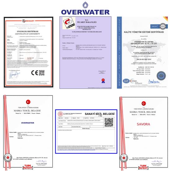 Kapalı Kasa İçin + 6 Filtre + 12’’ Ön Filtreler + Membransız