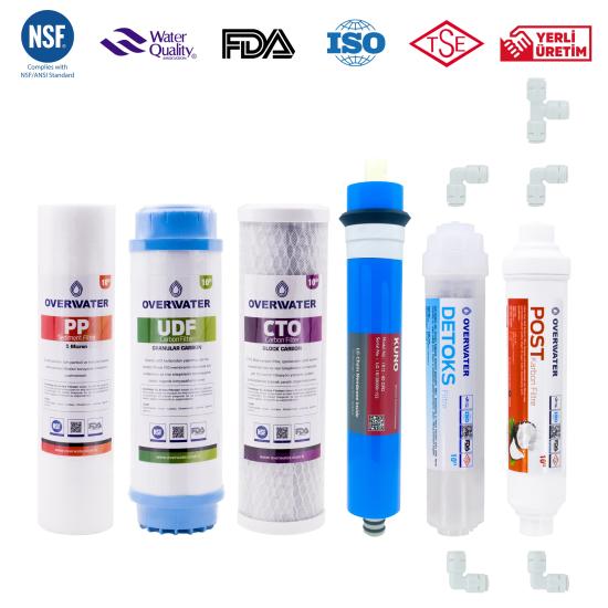 10’’ Açık Kasa Cihazlar İçin + Çift Karbonlu + 6 Filtre - 6 Aşama