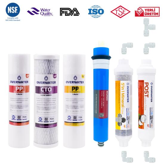 10’’ Açık Kasa Cihazlar İçin + Çift Spunlu + 6 Filtre + 10 Aşama