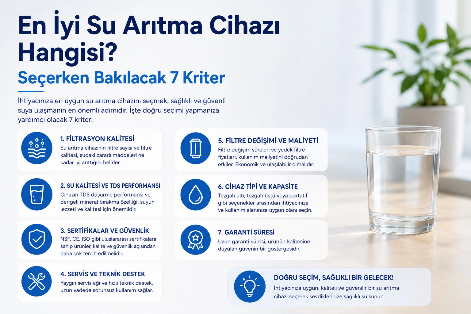 En İyi Su Arıtma Cihazı Hangisi? Seçerken Bakılacak 7 Kriter