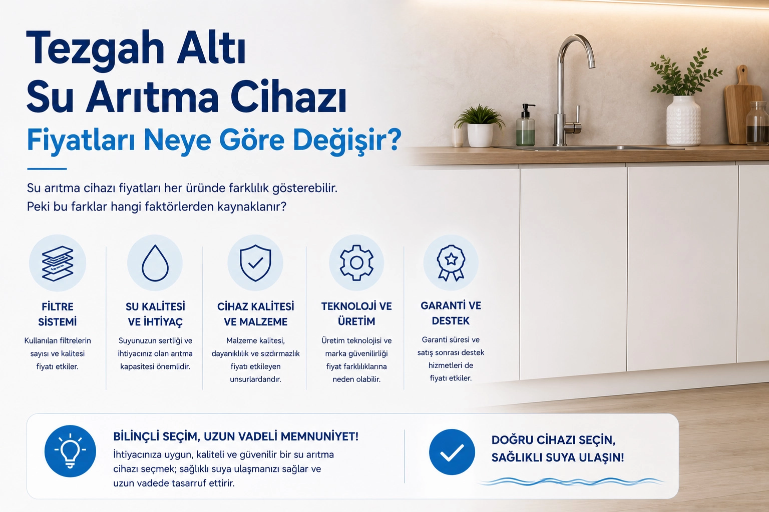 Tezgah Altı Su Arıtma Cihazı Fiyatları Neye Göre Değişir?