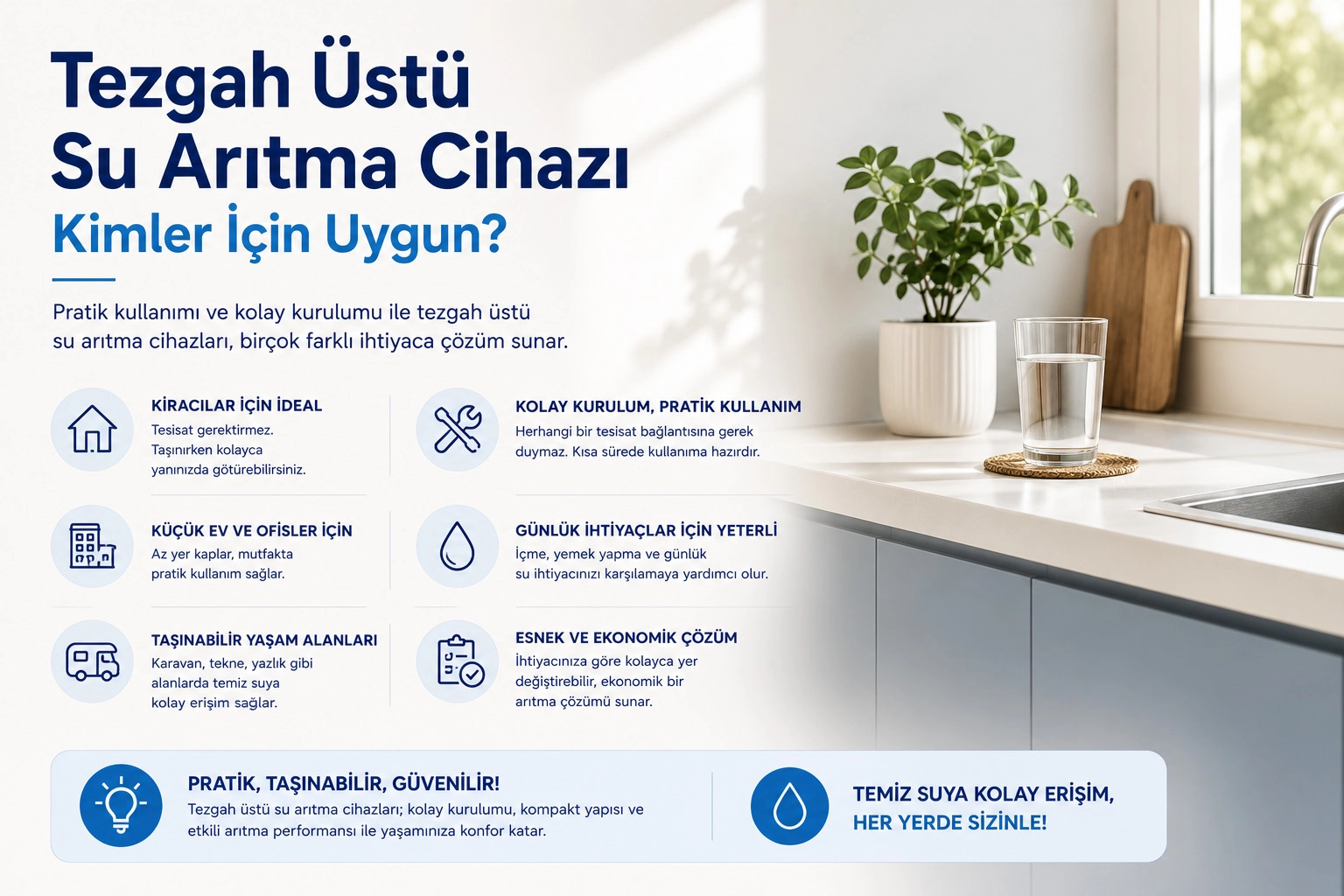 Tezgah Üstü Su Arıtma Cihazı Kimler İçin Uygun?