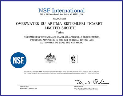 OverWater NSF Sertifikası